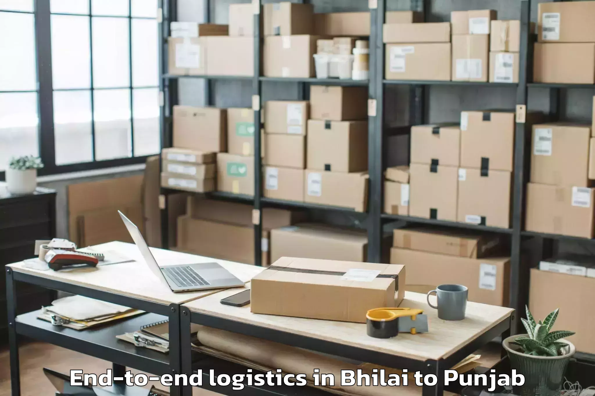 Trusted Bhilai to Mukerian End To End Logistics